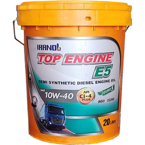 روغن موتور ایرانول تاپ انجین 10W40 بیست لیتری E5