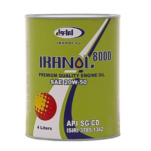 روغن موتور ایرانول 8000 20w50 (چهار لیتری) SG
