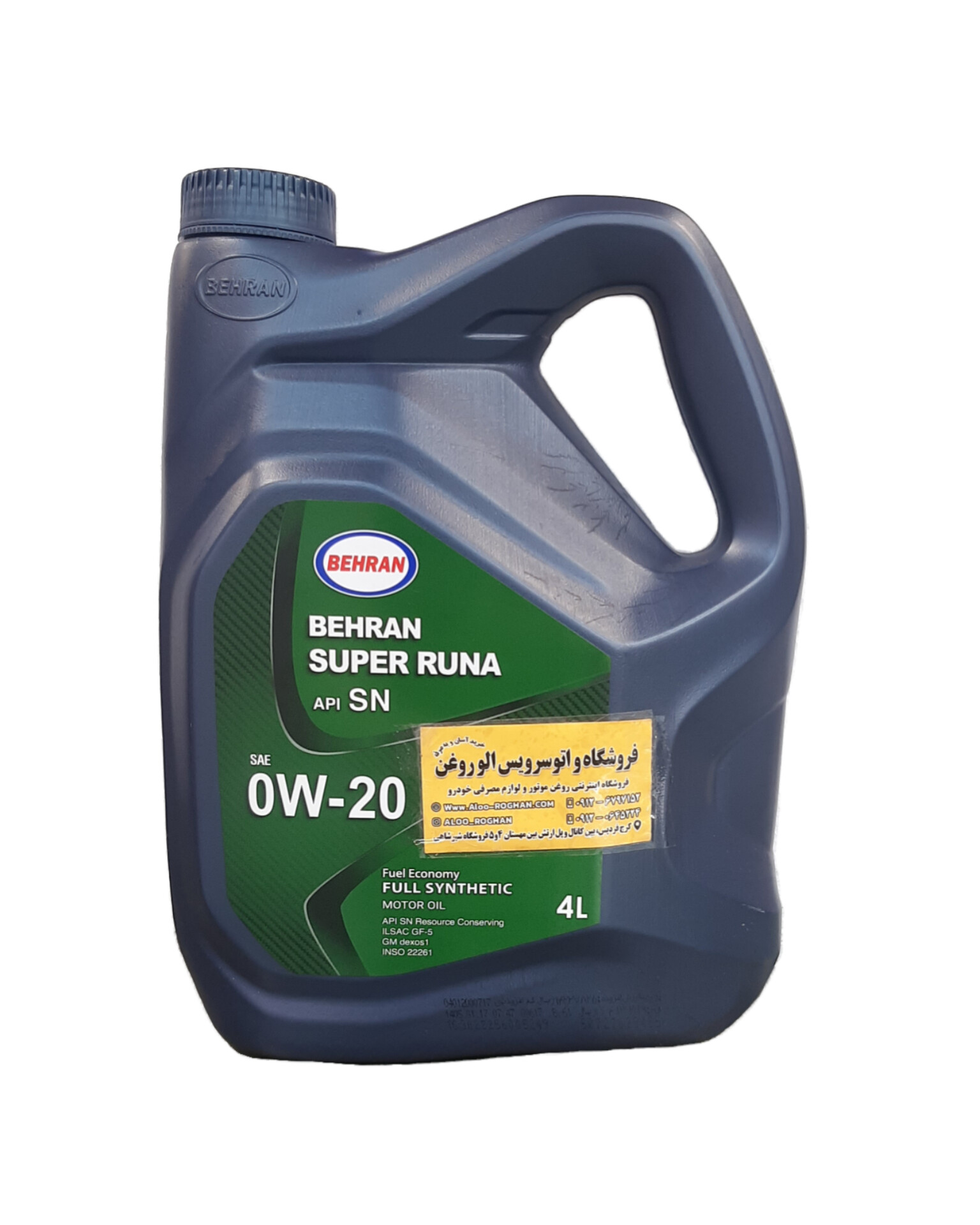 InShot_20260520_122136989 روغن موتور بهران سوپر رانا 0w20 (چهار لیتری) SN